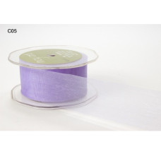 Прозрачная блестящая лента Lavender, 3,7 см, 90 см от компании May Arts