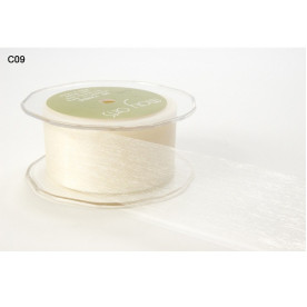 Прозора блискуча стрічка Ivory, 3,7 см, 90 см від компанії May Arts