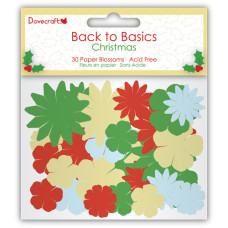 Набор цветочков Back to Basics Christmas от Dovecraft, 30 шт.