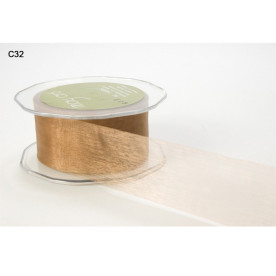 Прозрачная блестящая лента Antique Gold, 3,7 см, 90 см от компании May Arts