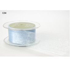 Стрічка прозора сияюча "Light Blue", 3,7 см, 90 см від компанії May Arts 
