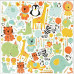 Односторонній папір з глоси-акцентами Party Animals 30х30 см від Kaisercraft