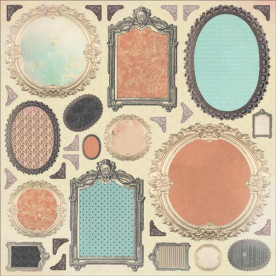 Односторонняя бумага с глосси-акцентами Frames 30х30 см от Kaisercraft