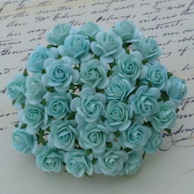 Набор 10 декоративных розочек Pastel Green, 10 мм