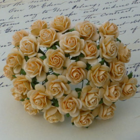 Набір 10 декоративних трояндочок Autumn Gold, 15 мм