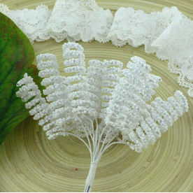 Спіральна тичинка білого кольору 1 шт, 3 см