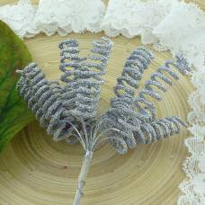Спіральна тичинка сріблястого кольору 1 шт, 3 см