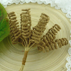 Спиральная тычинка золотого цвета 1 шт, 3 см