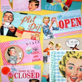 Декоративная ткань Тарте кафе, размер 50х70 см, хлопок 85%, плотность 190