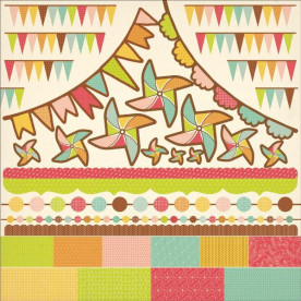 Лист с наклейками Save The Date 30х30 см Kaisercraft