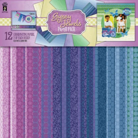 Набір паперу Gypsy Jewels 30х30 см 6 листів від Hot Off The Press