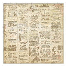 Односторонняя бумага Tribune Brown 30х30 см от Authentique Paper