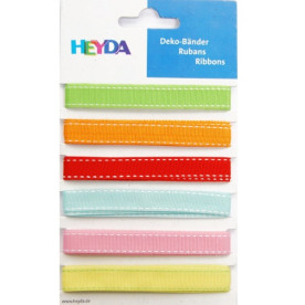 Набір стрічок "Веселка", 6 шт, 90 см від компанії Heyda
