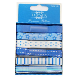 Набір стрічок "Блакитне мерехтіння", 6 шт, 100 см від Fantasia
