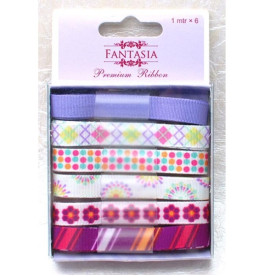 Набір стрічок "Пурпурові сутінки", 6 шт, 100 см від Fantasia