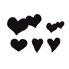 Чипборд "Набор сердечек", 5 шт, 4 см