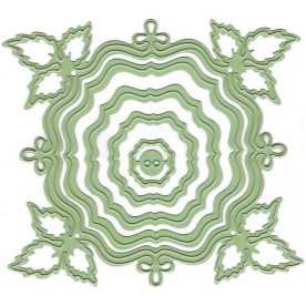 Набор ножей для тиснения и вырезания Nested Frame With Leaves от Lea'bilities