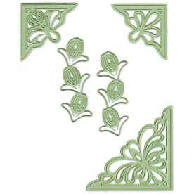 Набор ножей для тиснения и вырезания Flower Corners от Lea'bilities