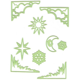 Набор ножей для тиснения и вырезания Sun & Moon от Lea'bilities