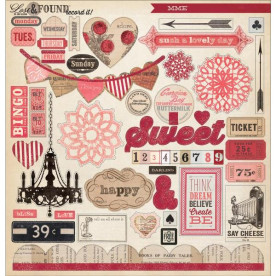 Лист с высечками из чипборда Heirloom Elements 30х30 см от My Mind's Eye