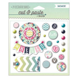 Набор брадсов Hello 24 шт от компании My Mind's Eye