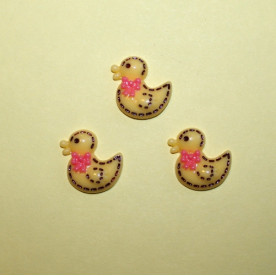 Пластикове прикраса "Каченя" жовтого кольору, 20х18х4 мм, 1 шт