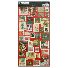 Наклейки для скрапбукінгу Cardstock Stickers Stamps Christmas від Pebbles