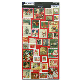 Наклейки для скрапбукинга Cardstock Stickers Stamps Christmas, Pebbles