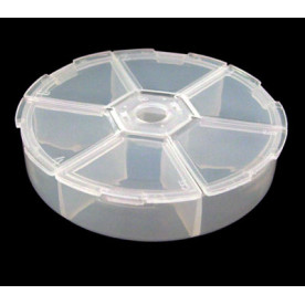 Пластиковый круглый контейнер для хранения мелочей, диаметр 8 см