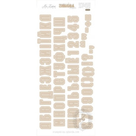 Набор глянцевых наклеек коричневого "Алфавит" 3 листа 21х10 см, Lesia Zgharda