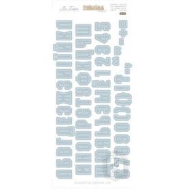 Набір глянцевих наклейок ніжного блакитного кольору "Алфавіт" 3 листа 21х10 см від Lesia Zgharda