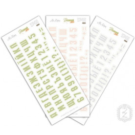 Набір глянцевих наклейок "Алфавіт" 3 листа 21х10 см від Lesia Zgharda