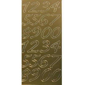 Контурні наклейки "Цифри" великі золотого кольору від ScrapBerry's
