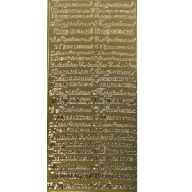 Контурні наклейки "Поздоровлення" золотого кольору від ScrapBerry's