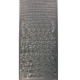 Наклейки "Русский прописаний алфавіт" срібного кольору від ScrapBerry's