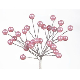 Міні-гілочки з перлинками рожевого кольору, 6 шт від Hobby and You