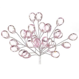 Міні-гілочки з акриловими крапельками рожевого кольору, 6 шт від Hobby and You