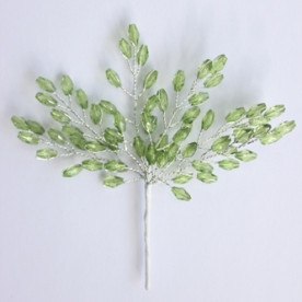 Міні-гілочки з акриловими пелюстками зеленого кольору, 6 шт від Hobby and You