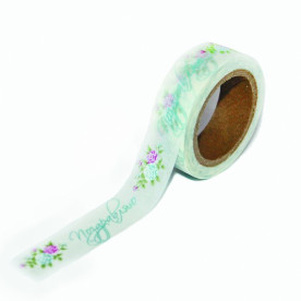 Паперовий скотч "Вітаю з квітами", ширина 15 мм, довжина 8 м від ScrapBerry's