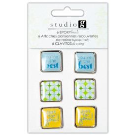 Набір брадс You are the Best, 6 шт, 2х2 см від Hampton Art