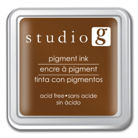 Пигментные чернила для штампинга Brown, 5х5 см, от Hampton Art