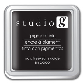 Пигментные чернила для штампинга Black, 5х5 см, от Hampton Art