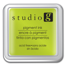 Пигментные чернила для штампинга Salad Green, 5х5 см, от Hampton Art