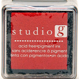 Пігментні чорнила для Штампінг червоного кольору, 3х3 см від StudioG