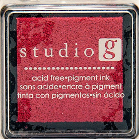 Пігментні чорнила для Штампінг малинового кольору, 3х3 см від StudioG