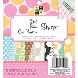 Набор бумаги Dot 15х15 см 18 листов от компании DCWV
