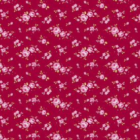 Ткань для рукоделия маленькие розы красного цвета 55х50 см от Tilda