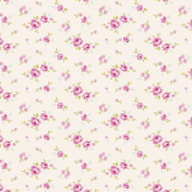 Тканина для рукоділля білого кольору Маленькі Троянди 55х50 см від Tilda