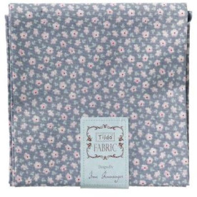 Тканина для рукоділля сіро-синього кольору Мартін 55х50 см від Tilda