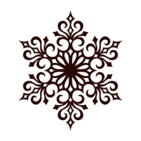 Акриловий штамп Сніжинка 4.3х4.9 см